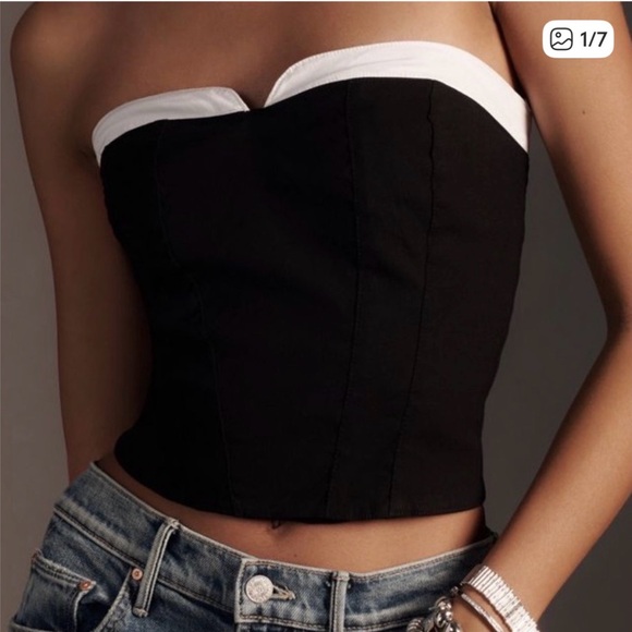 Anthropologie Tops - Maeve corset peekaboo top!